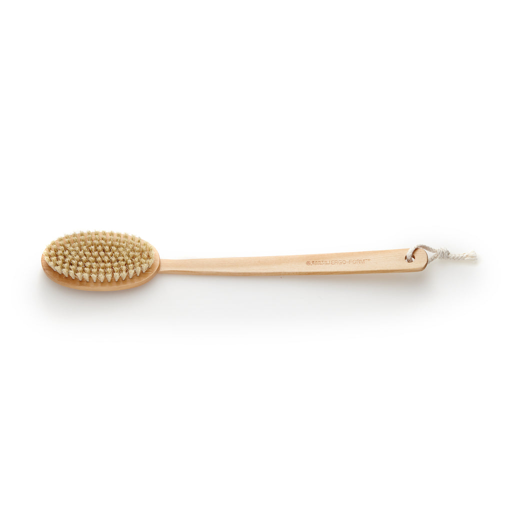 Dry Brushing Body Brush -2-Pack Natural Bristle Back Exfoliating Scrub with  Detachable Long Handle and Hanging Loop, Shower, Beauty Spa, Skin  Treatment, 16.9 Inches 