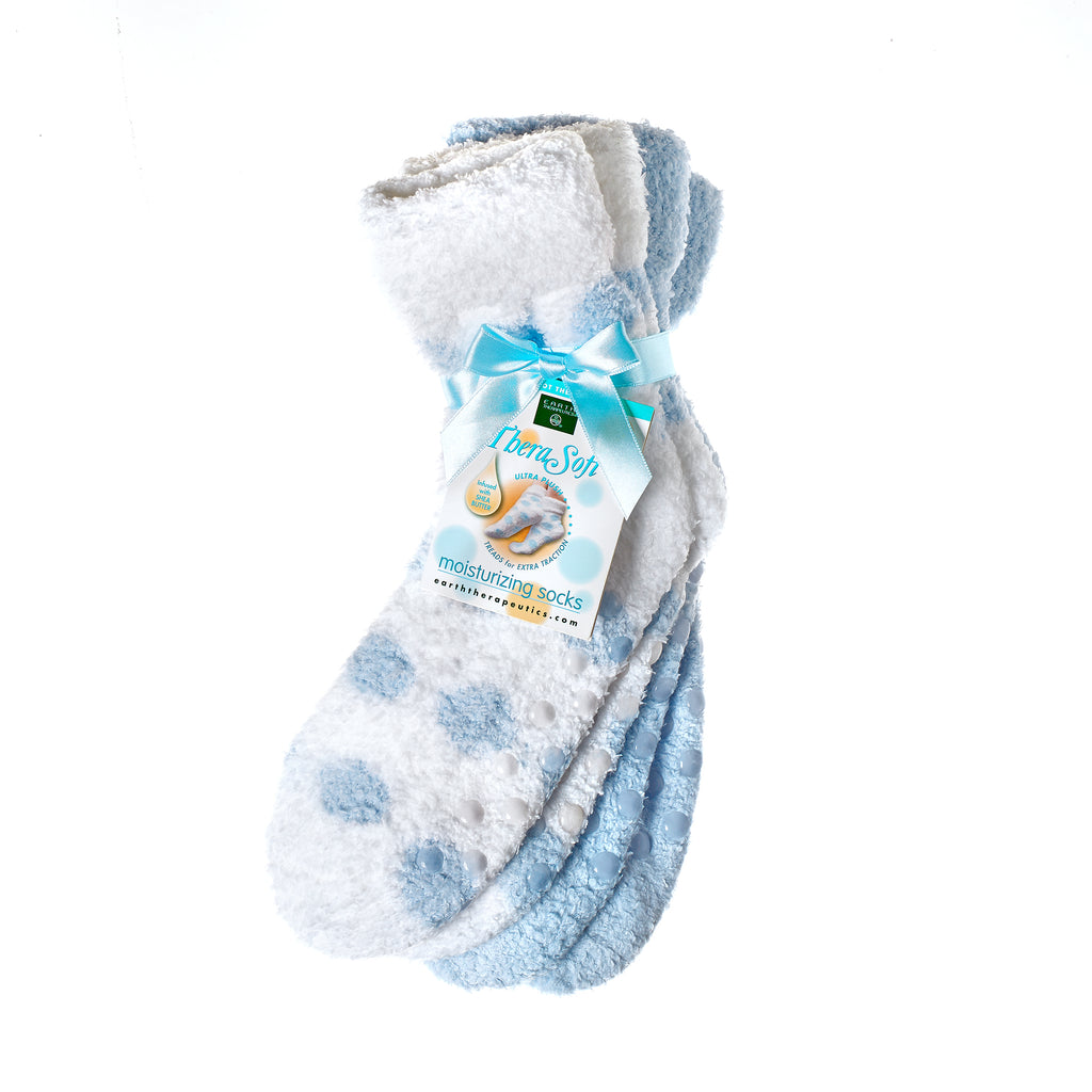 Light Blue Therasoft Moisturizing Socks