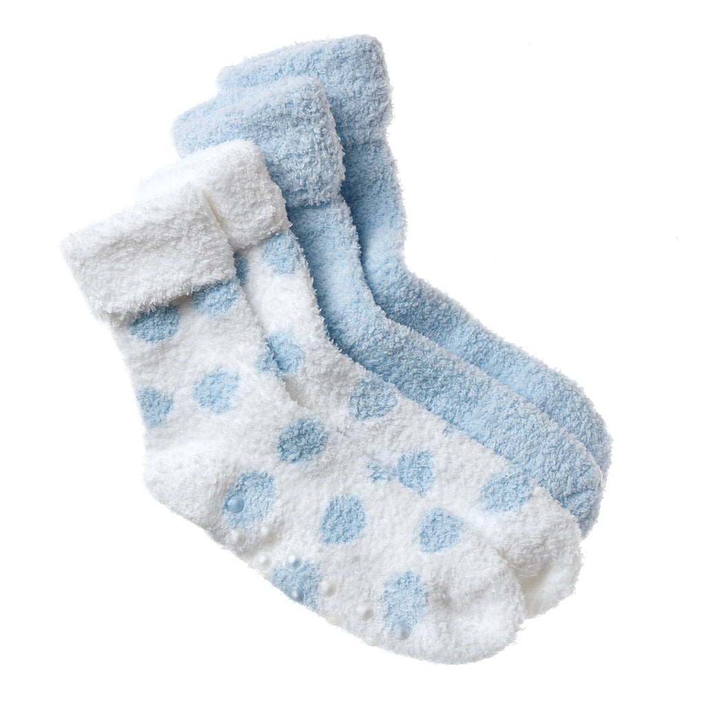 Ultra Light Blue Therasoft Moisturizing Socks