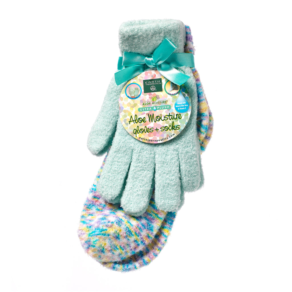 Spa Socks And Gloves Set - Aloe Infused - Teal